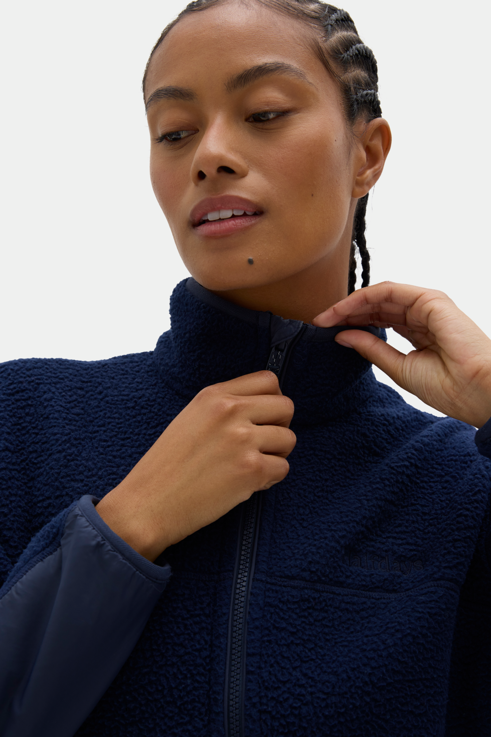 Halfdays Chapelle Plus Size Fleece Jacket