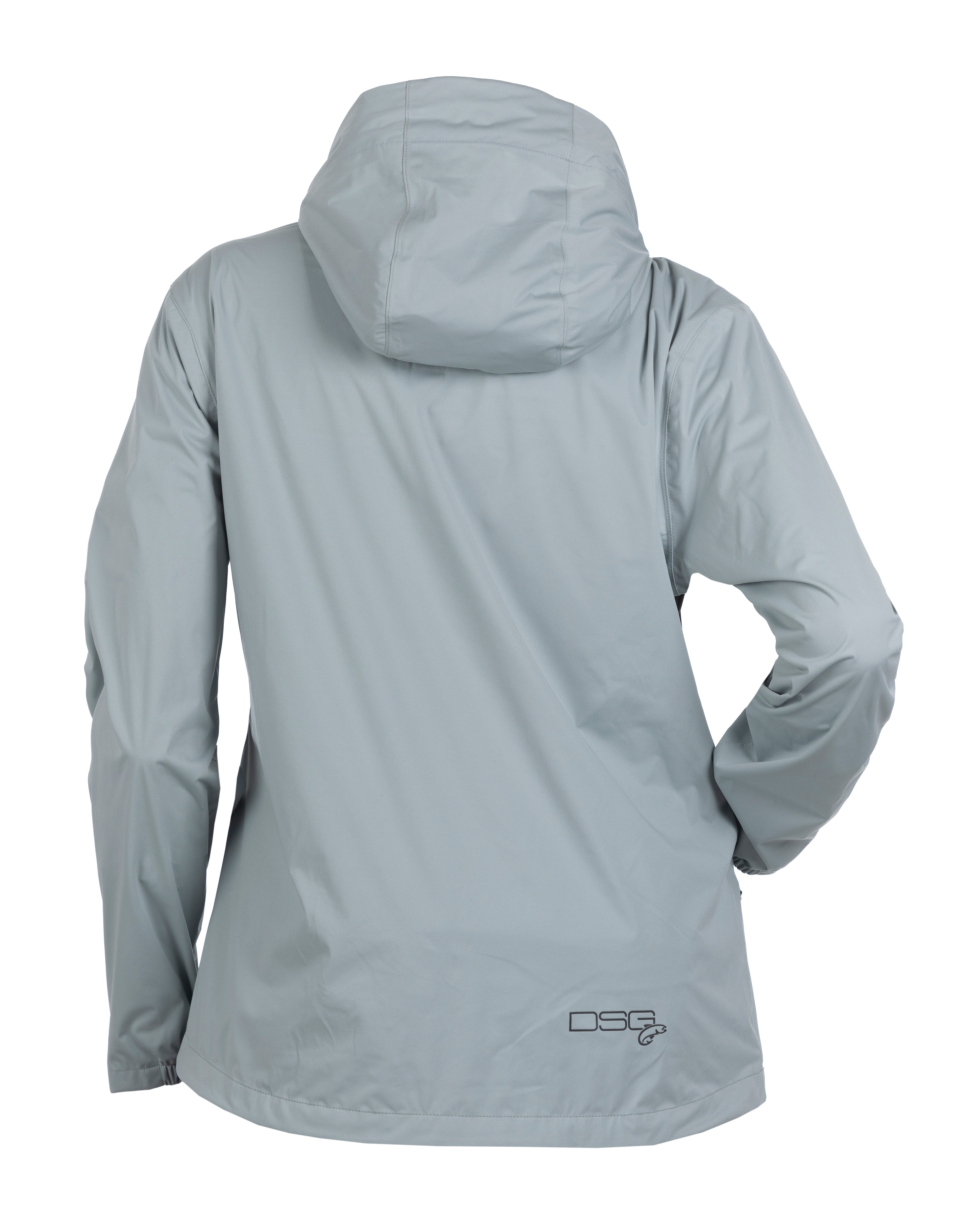 DSG Journey Plus Size Rain Jacket product shot in lichen back view