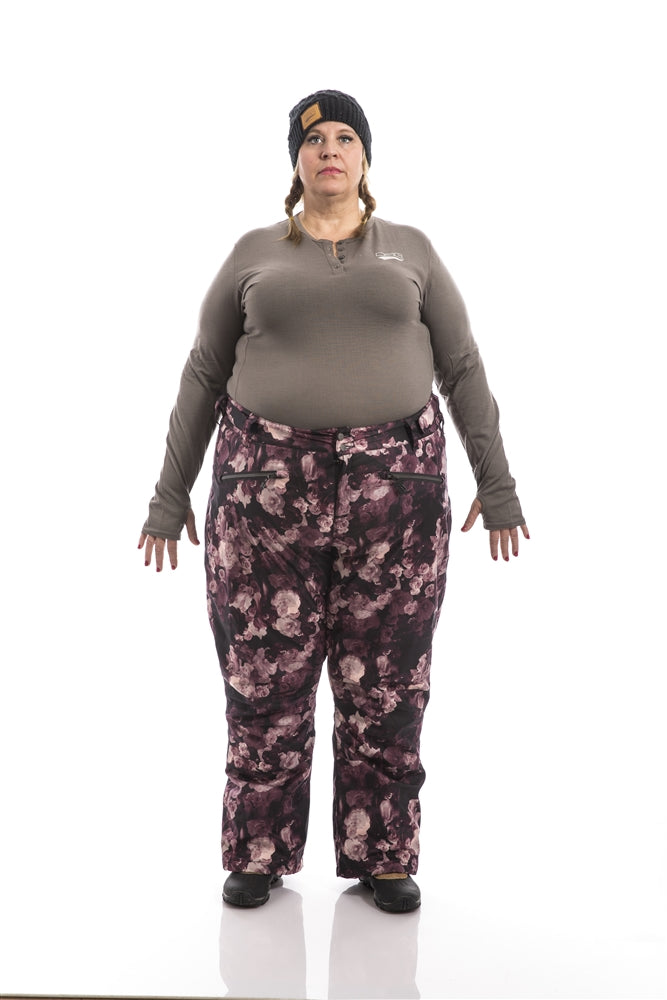 Statement Insulated Plus Size Snow Pants | Wine Rose