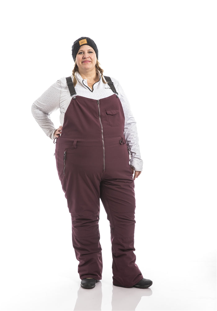 Groove Plus Size  Coveralls | Merlot and Black