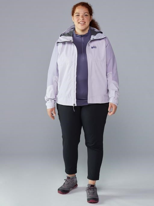 Woman front view wearing Mountain Hardwear Plus Size Pants - Dynama/2 Ankle in black