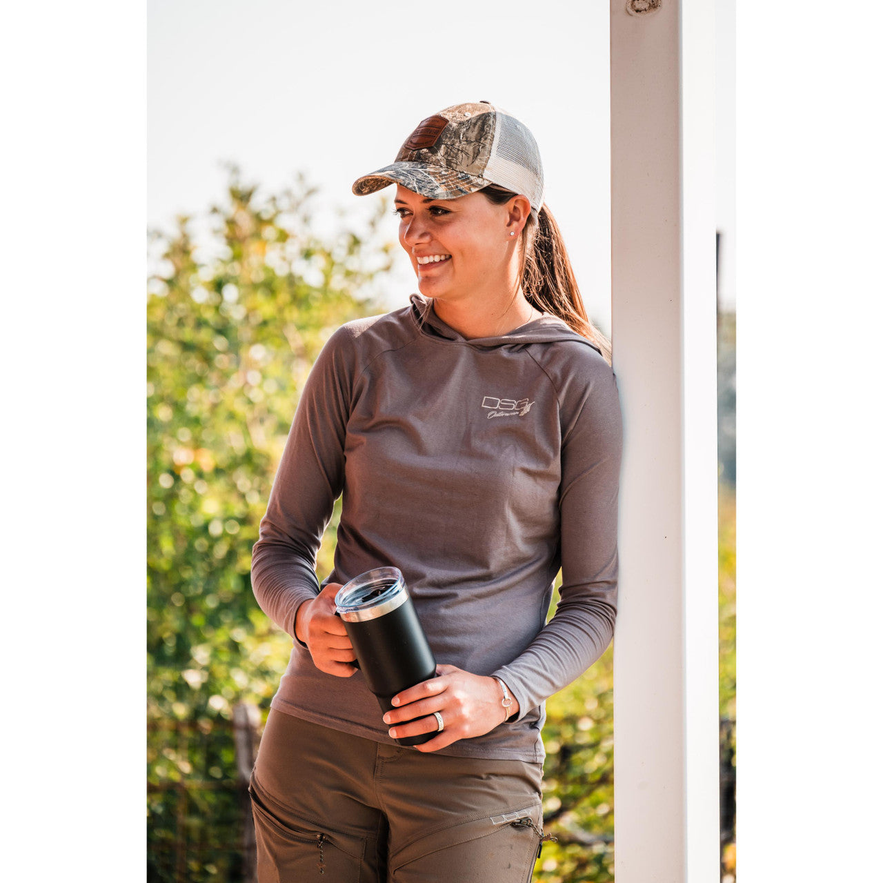 DSG Bamboo Plus Size Long Sleeve  UPF 30+ Hooded Shirt