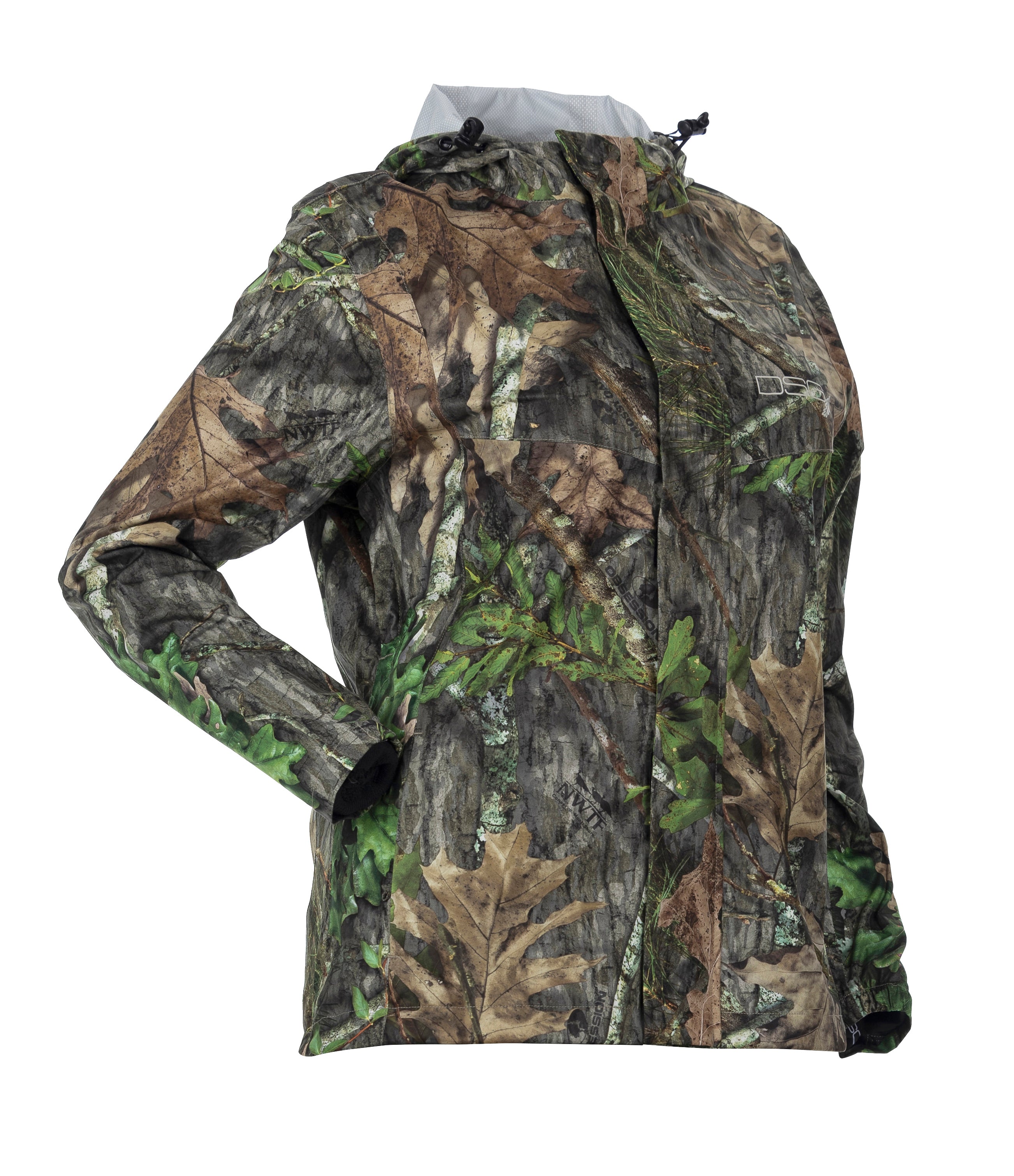 DSG Nova Plus Size Rain Jacket in Mossy Oak Obsession right view