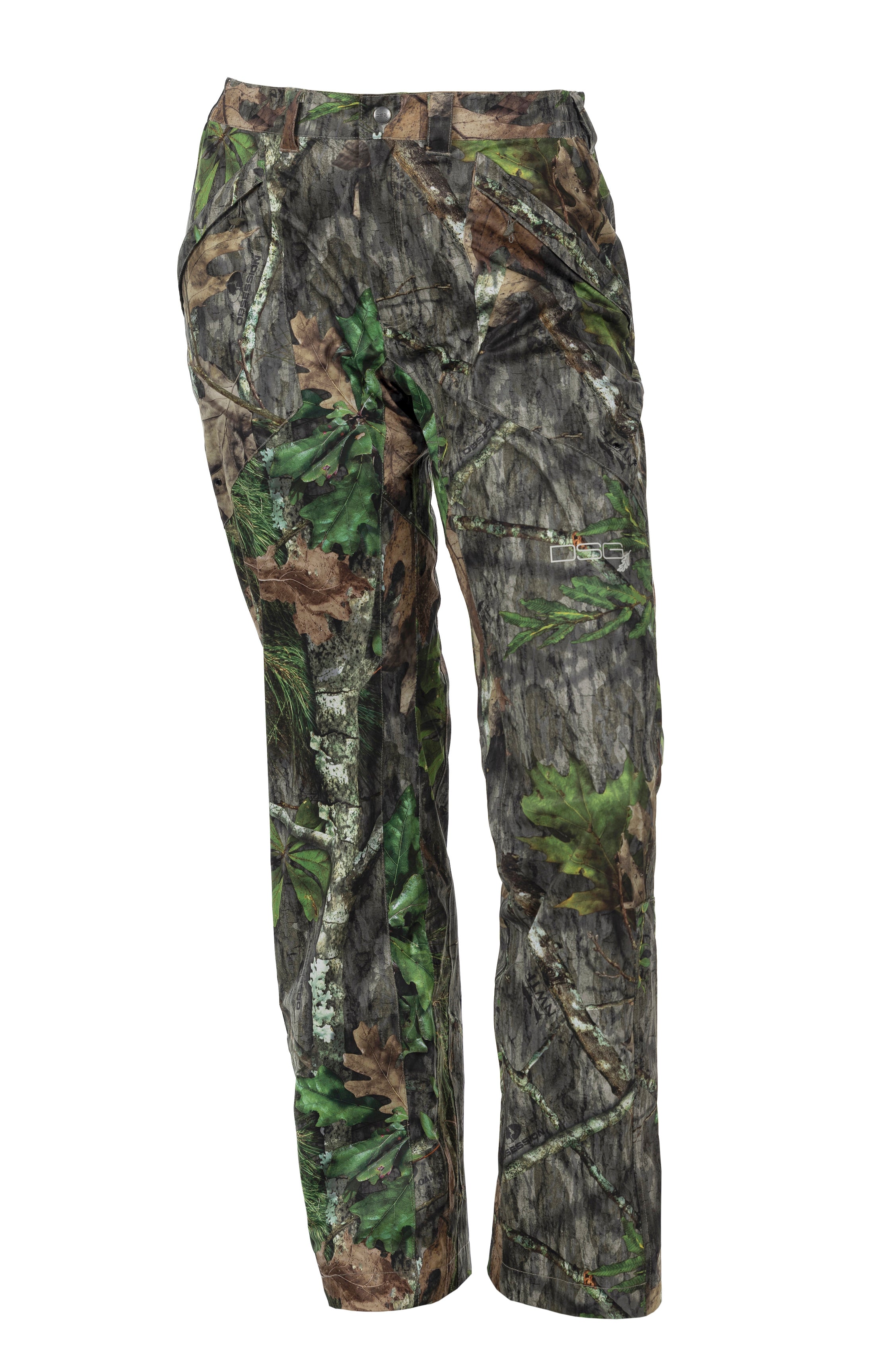 DSG Nova Plus Size Rain Pant product shot front view Mossy Oak Obsession
