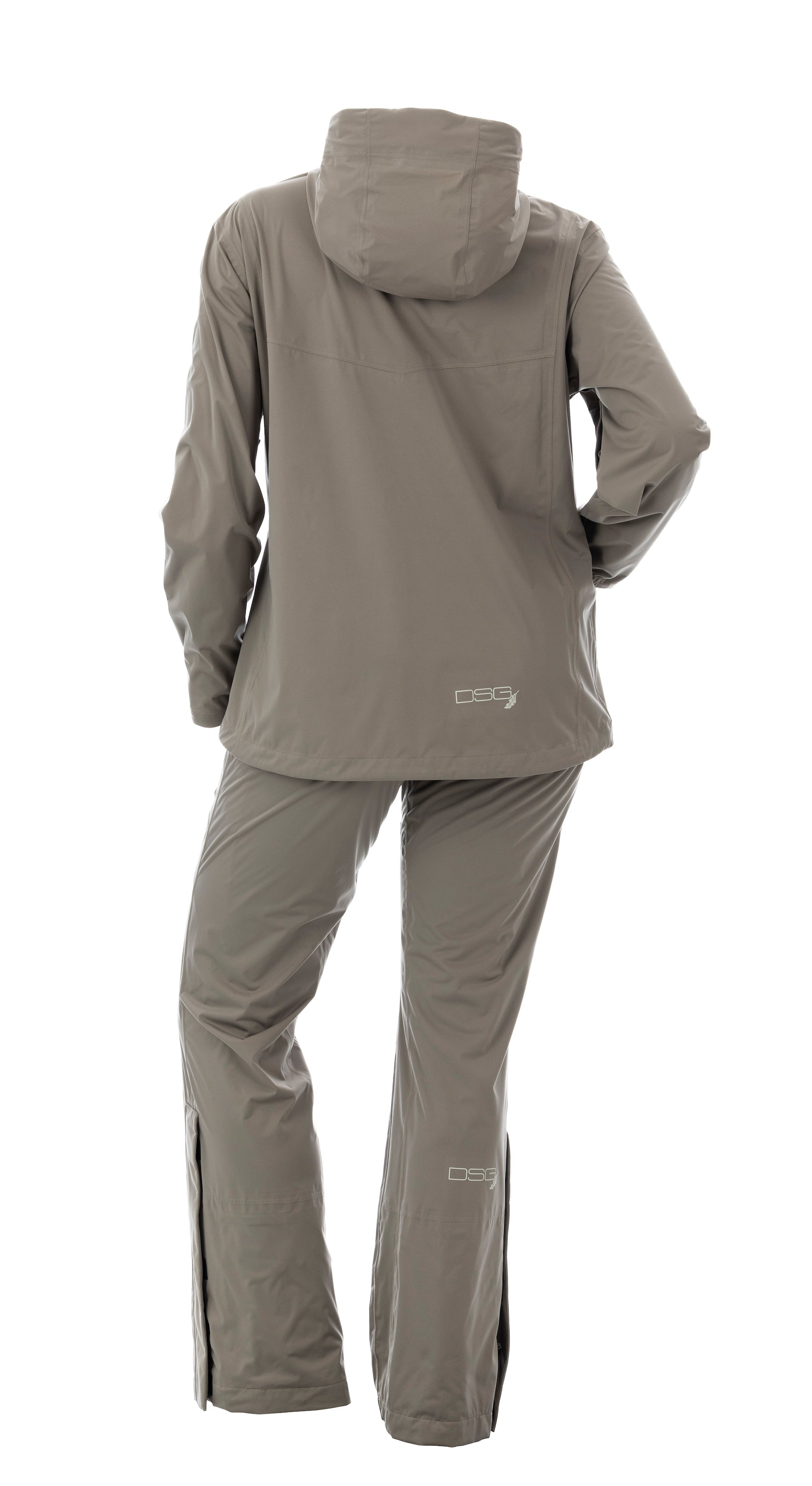 DSG Nova Plus Size Rain Pant and Jacket full outfit back view in linch colorway
