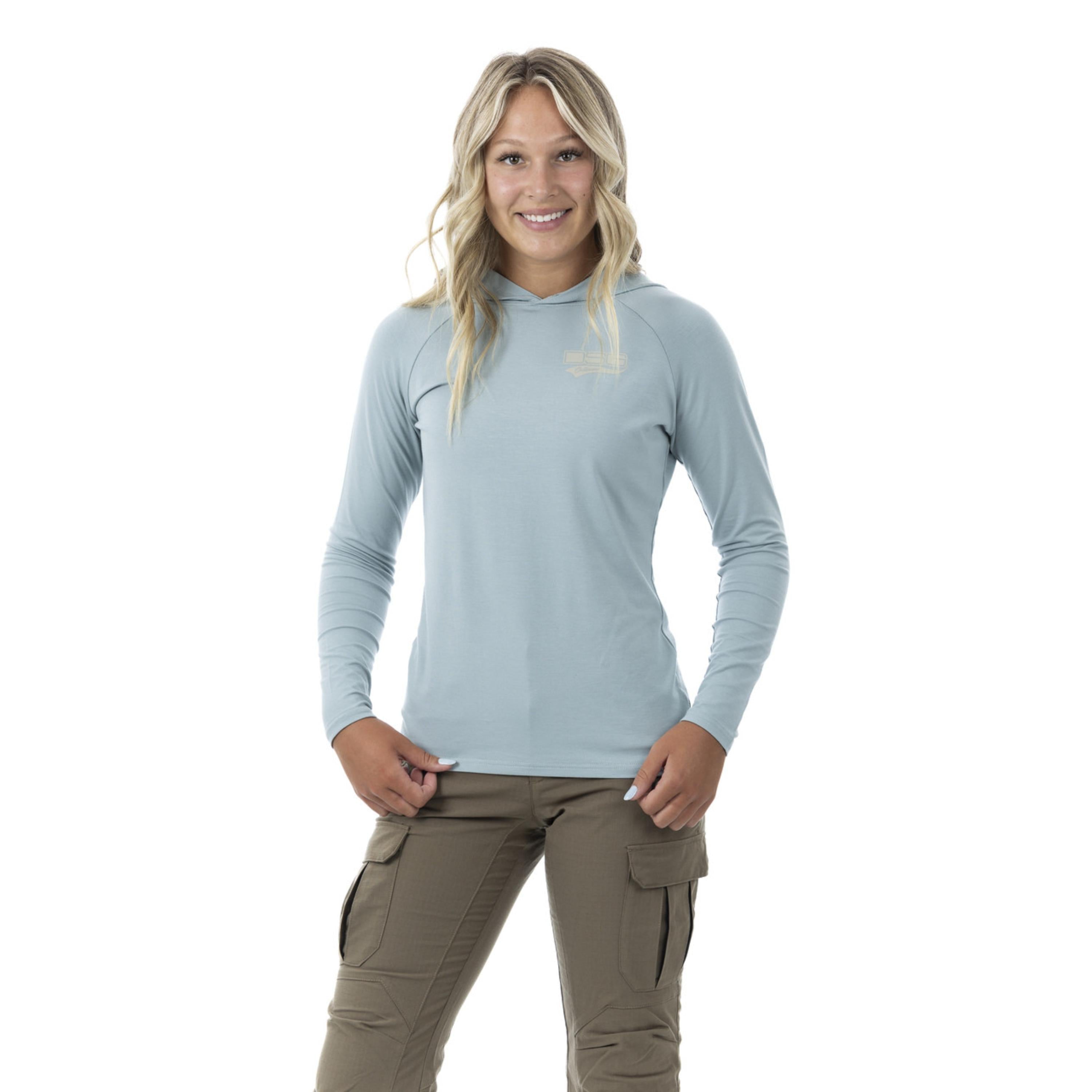 DSG Bamboo Plus Size Long Sleeve  UPF 30+ Hooded Shirt