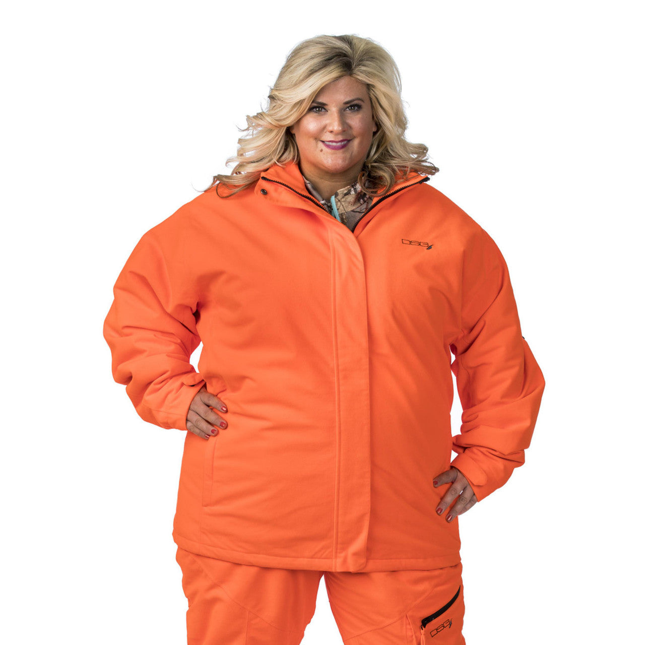 DSG Addie Plus Size Hunting Jacket- Blaze Orange & Blaze Pink