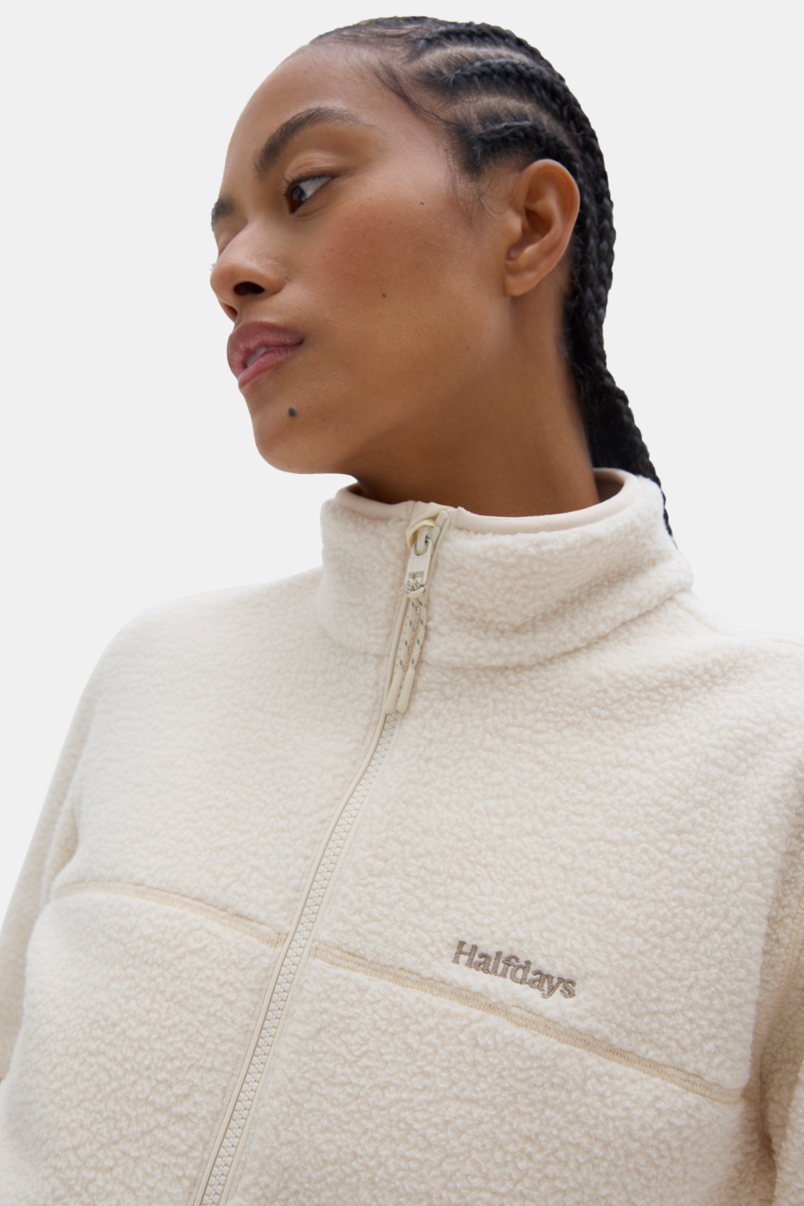 Halfdays Chapelle Plus Size Fleece Jacket