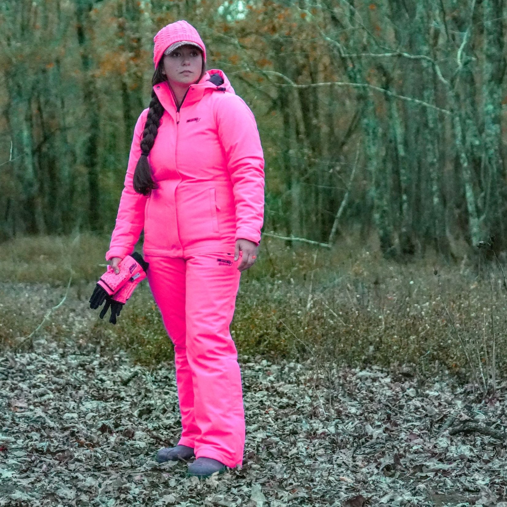 DSG Addie Plus Size Hunting Jacket- Blaze Orange & Blaze Pink