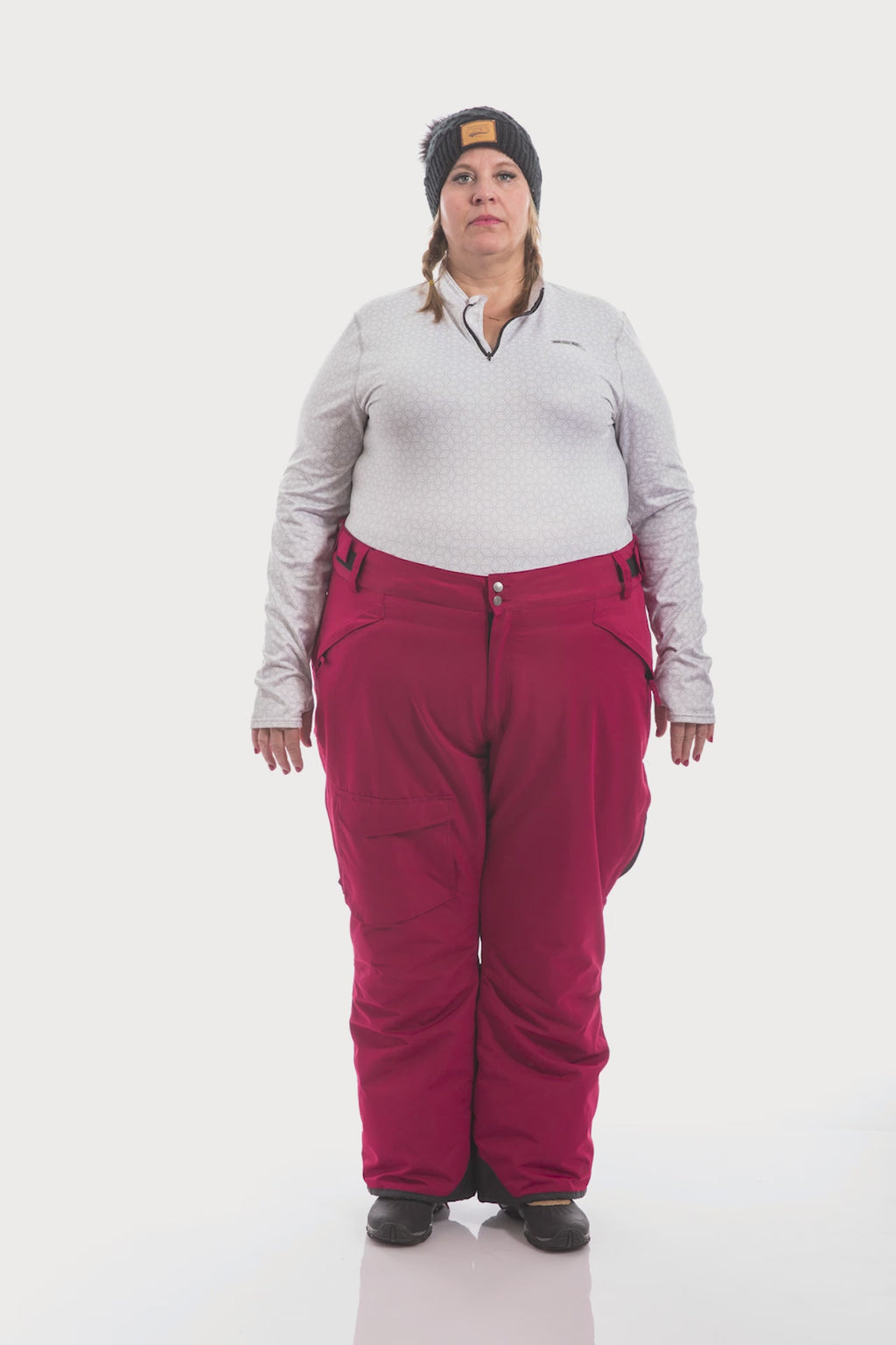 Pull On Plus Size Snow Pant | Pink