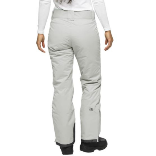 Back view of woman wearing Arctix Plus Size Snow Pants in Quiet Gray