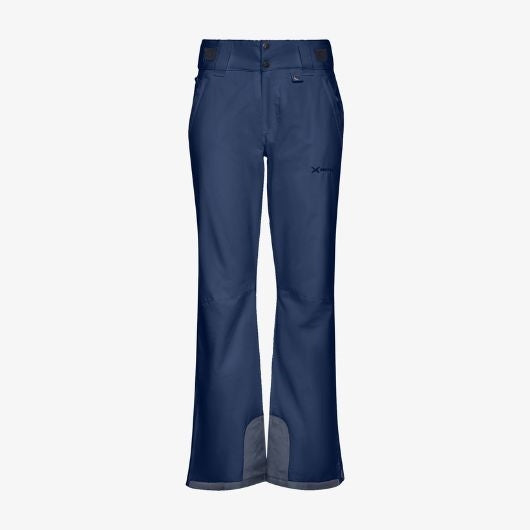 Front product view of woman wearing Arctix Plus Size Snow Pants in Blue Night