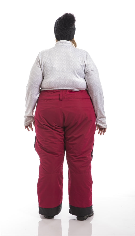 Insulated Plus Size Rider Pants, Wine