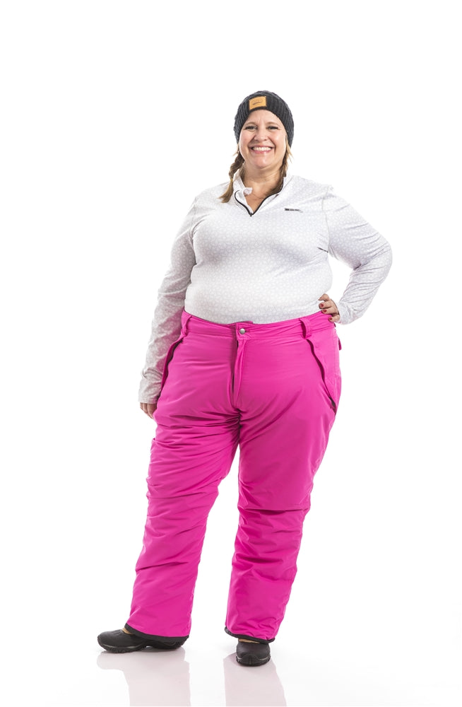 Pull On Plus Size Snow Pant | Pink