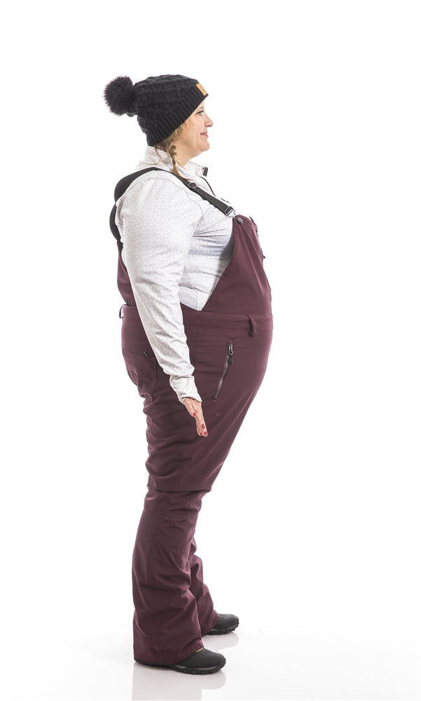 Groove Plus Size  Coveralls | Merlot and Black