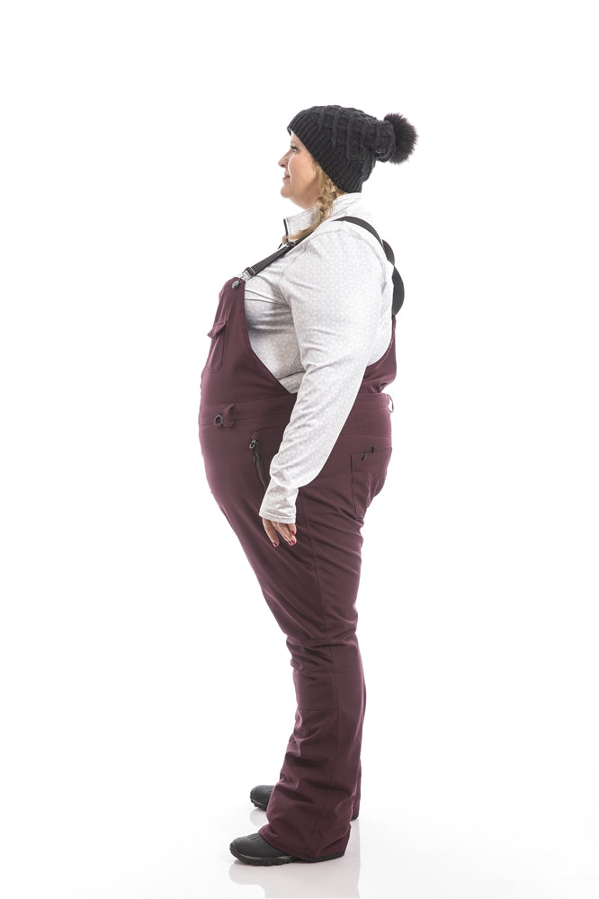Groove Plus Size  Coveralls | Merlot and Black