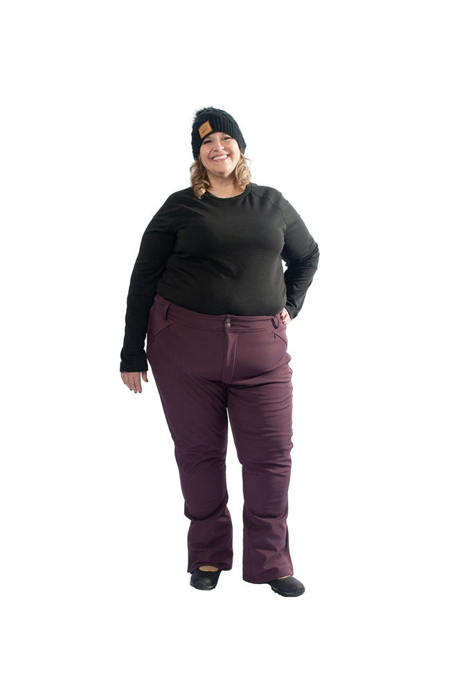 Plus Size Soft Shell Fleece Lined Stretch Snow Pants