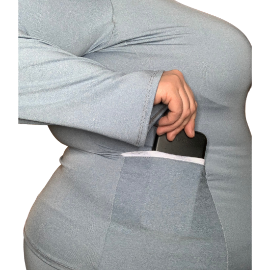 Ottomatic Threads Plus Size Base Layer Top - Ice Blue