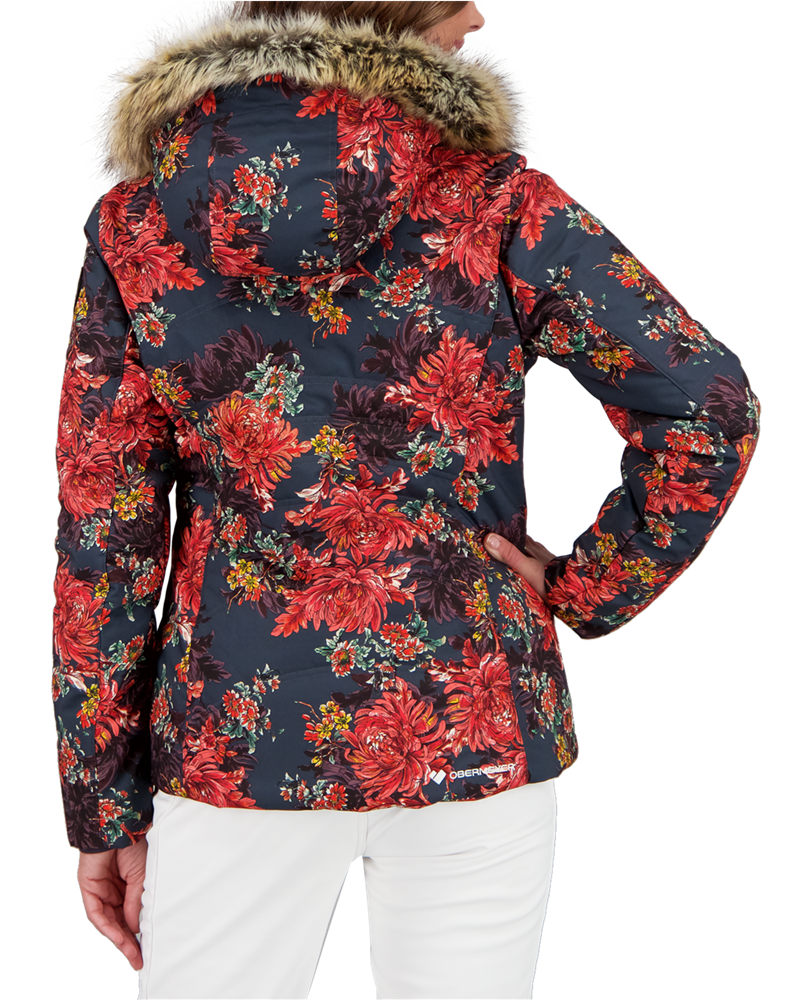 Obermeyer Tuscany II Plus Size Jacket in Sunset Floral on body back view
