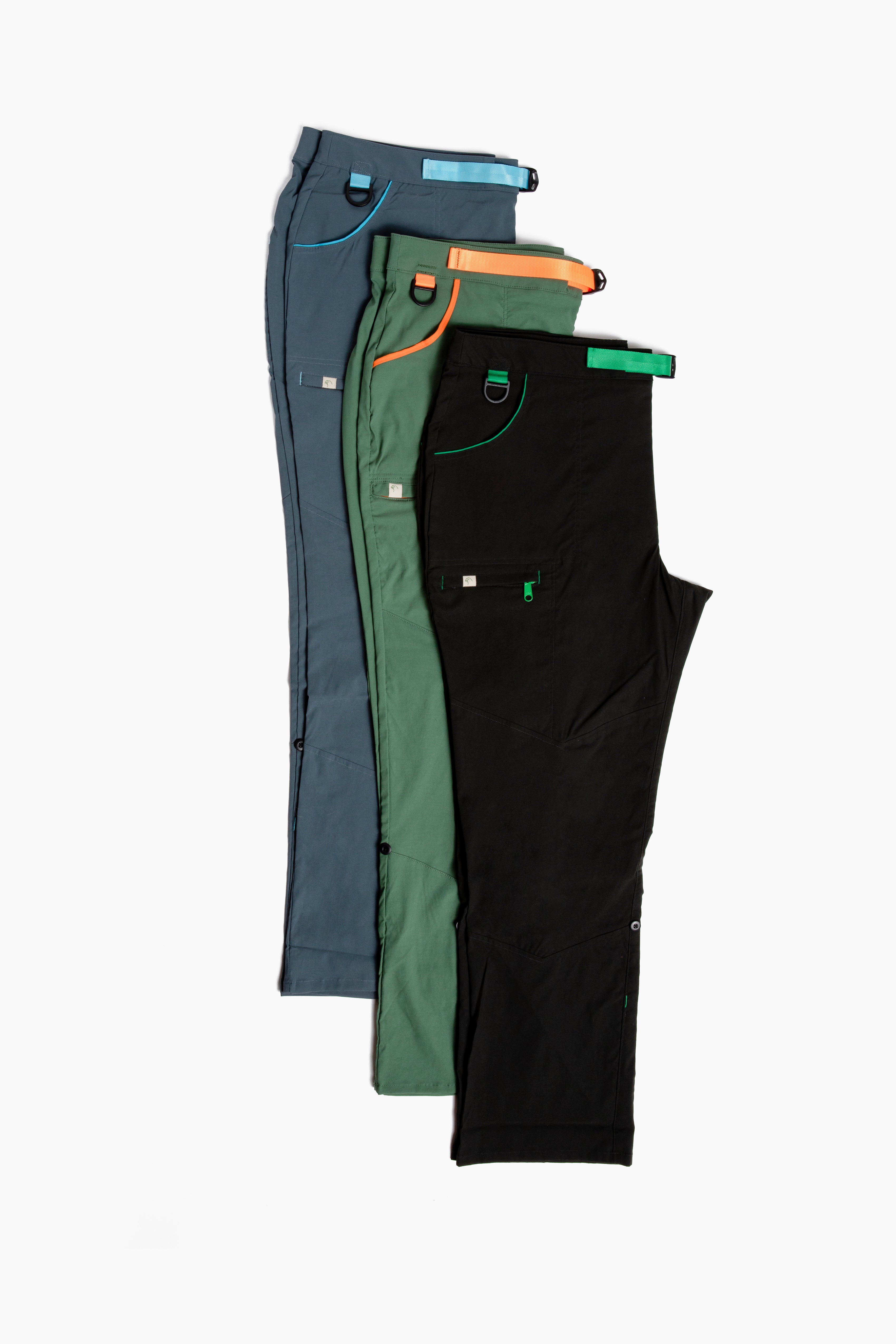 Product Image of Alpine Parrot Ponderosa Pants in all three colors slate gray, black and green