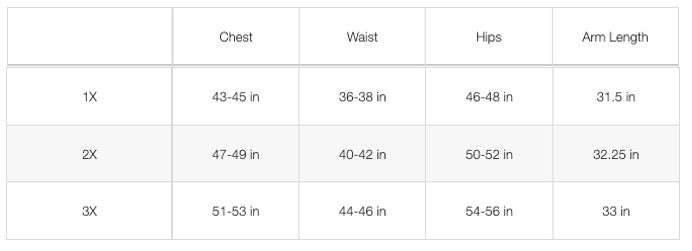 The North Face Size Chart